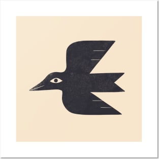 Minimal Blackbird No. 1 Posters and Art